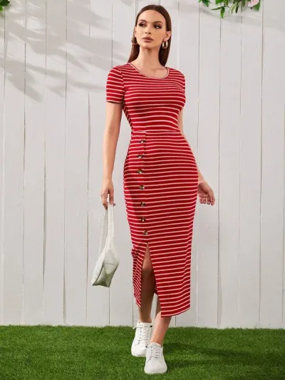 Vestido para dama diseño a rayas