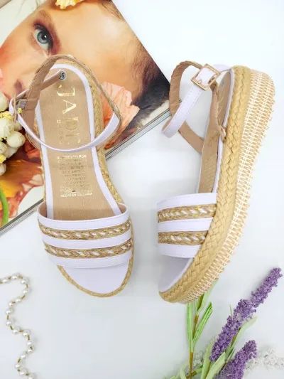 Sandalias Jade para Dama Blanco Yute VT 35