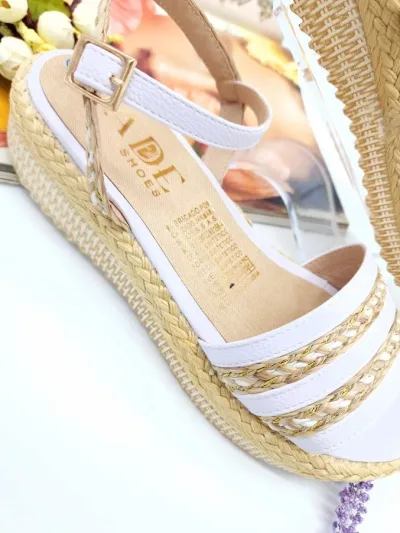 Sandalias Jade para Dama Blanco Yute VT 35
