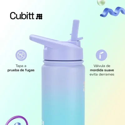 Termo Cubitt Jr CTBJ-43 COLOR LILA CON TURQUESA
