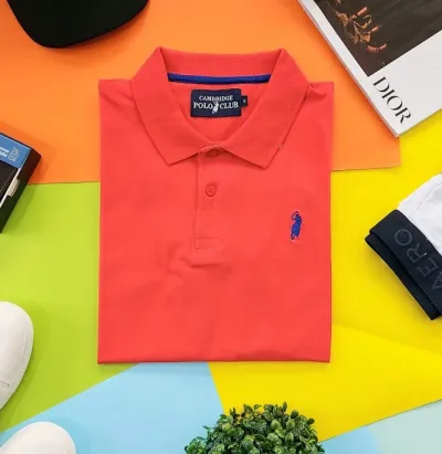 Camiseta Cambridge Polo Club para caballero color coral