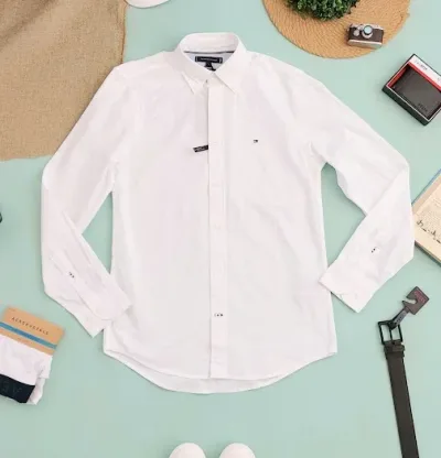 Camisa Tommy Hilfiger para caballero color blanco