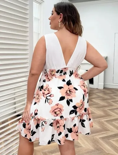 Vestido para dama con diseño floreado.
