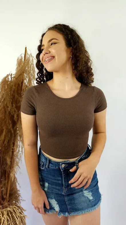 Blusa para dama color café