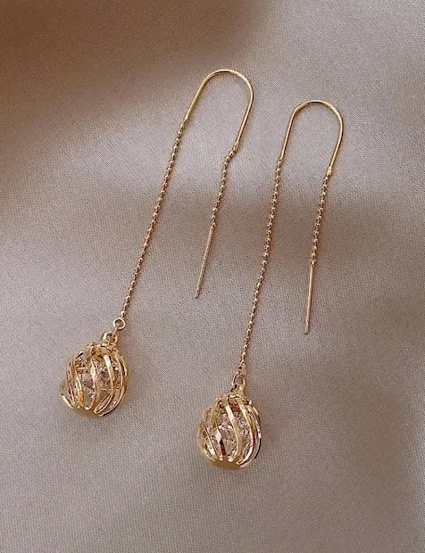 Aretes para dama color dorado