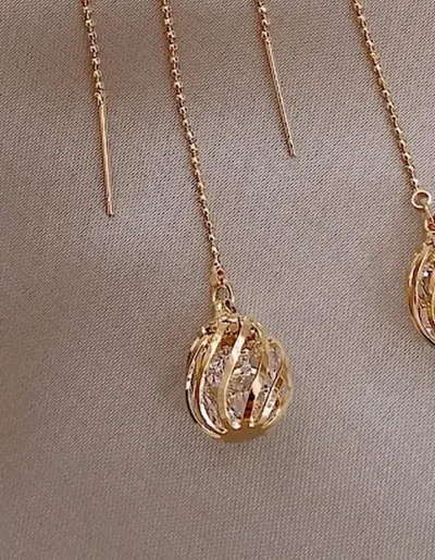 Aretes para dama color dorado