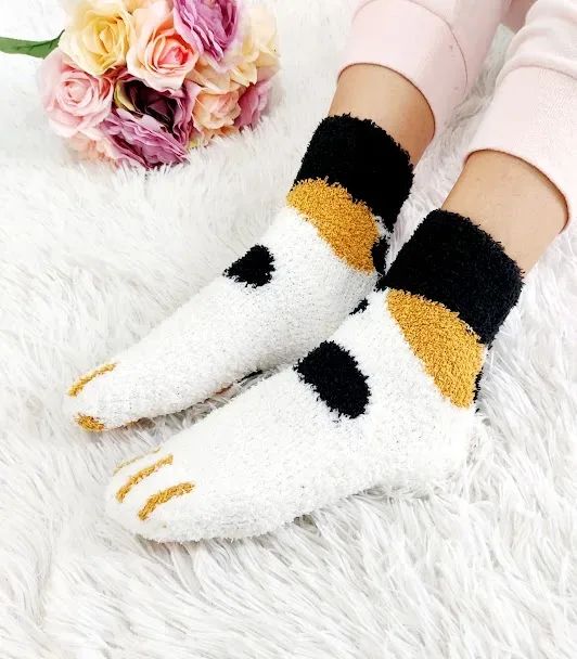 Par de medias para dama diseño de gato multicolor