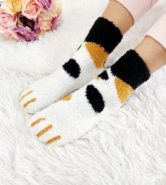 Par de medias para dama diseño de gato multicolor