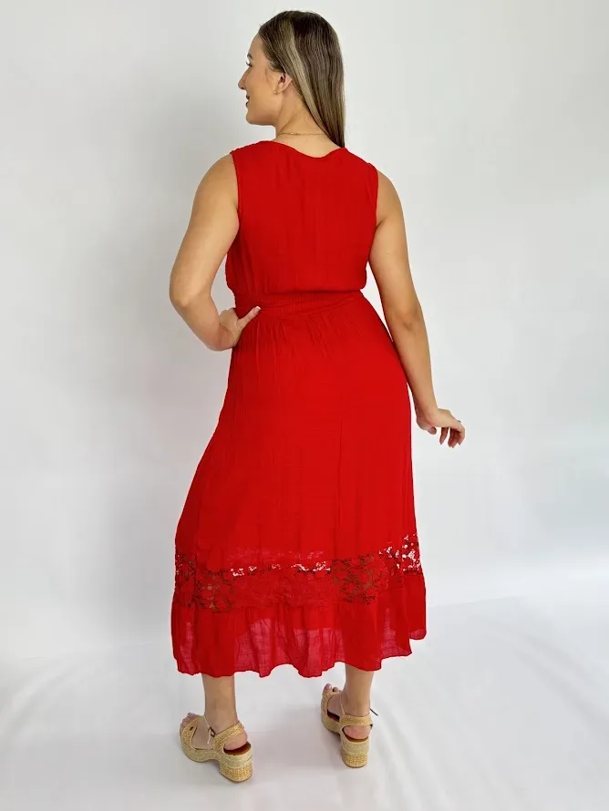 Vestido Color rojo  para Dama