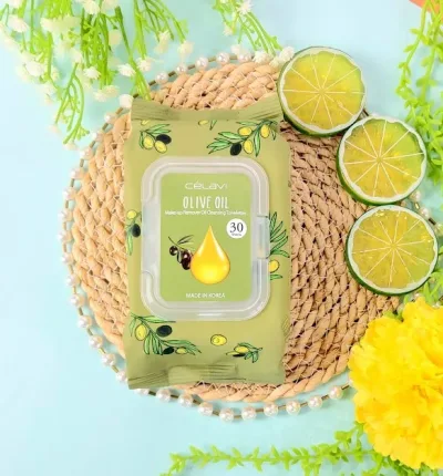 Toallitas limpiadoras desmaquillantes aceite de oliva Célavi