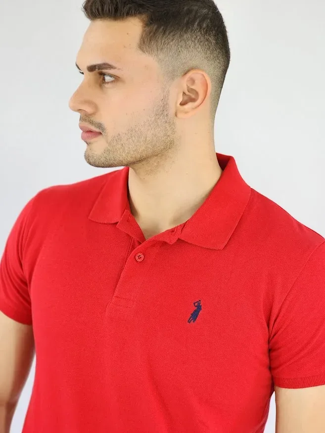 Camiseta Cambrige Polo Club para Caballero color rojo.