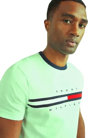 Camiseta Tommy Hilfiger para caballero color verde menta
