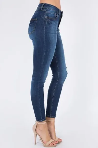 Jeans para dama talle medio skinny VP-0178