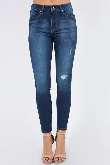 Jeans para dama talle medio skinny VP-0178