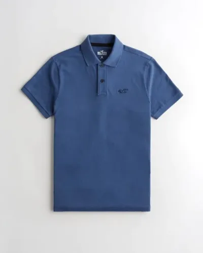 Camiseta Hollister para caballero color azul