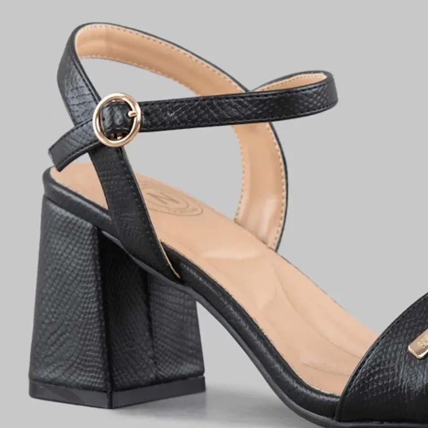 Tacones Natural para dama coor negro