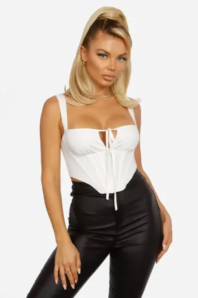 Crop Top para dama color blanco 357