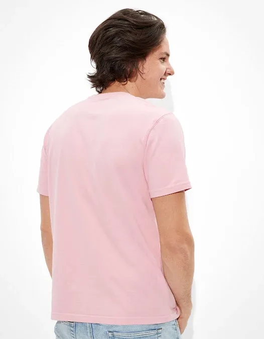 Camiseta American Eagle para caballero color rosado