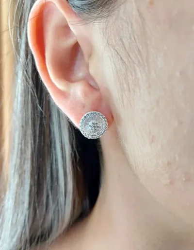Aretes para dama plata 925 color plata color plateado