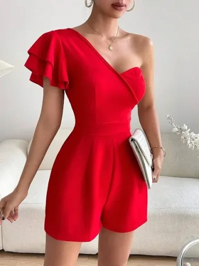 Enterizo corto para dama color rojo
