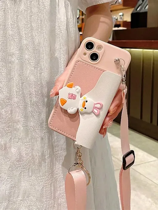 Funda para celular color rosado