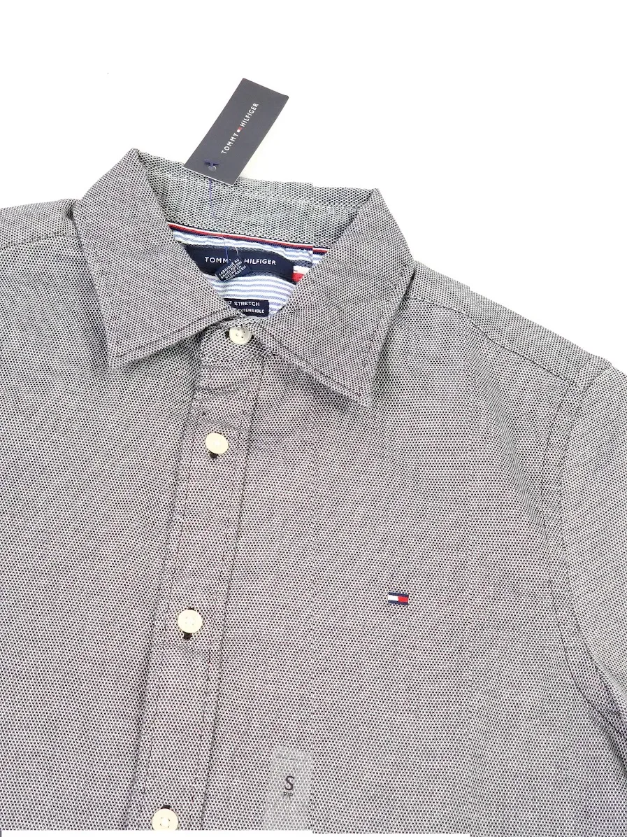 Camisa Tommy Hilfiger para caballero color negro y blanco