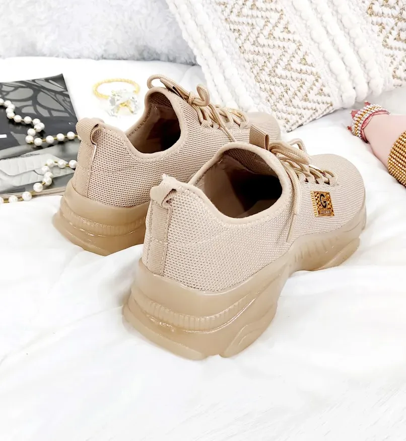Tenis para dama color beige