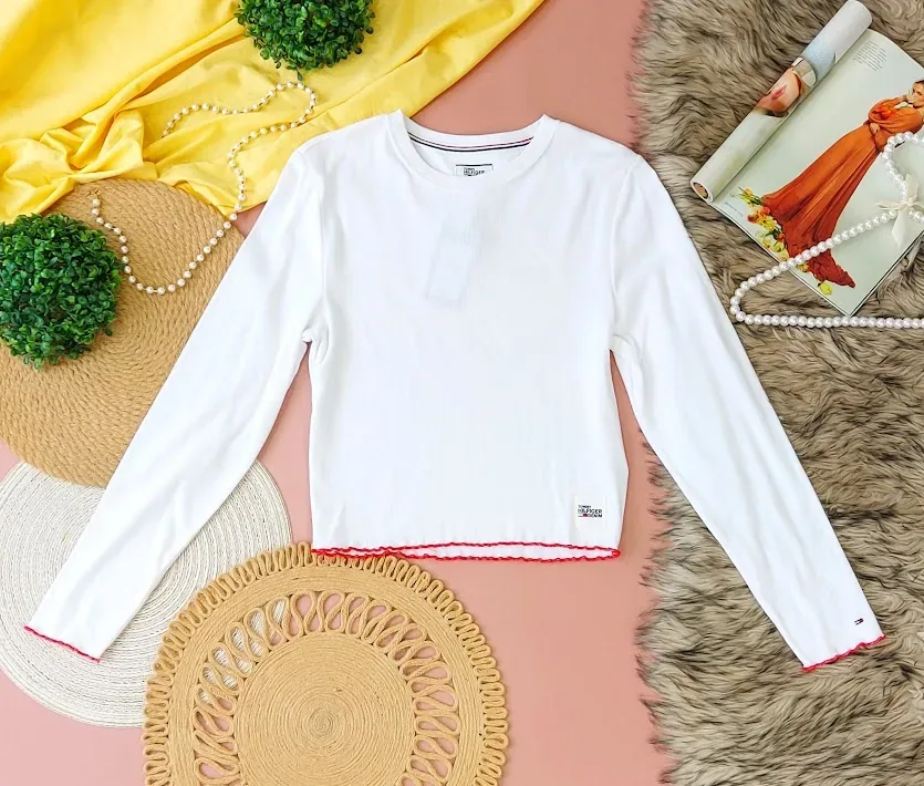 Suéter Tommy Hilfiger manga larga para dama
