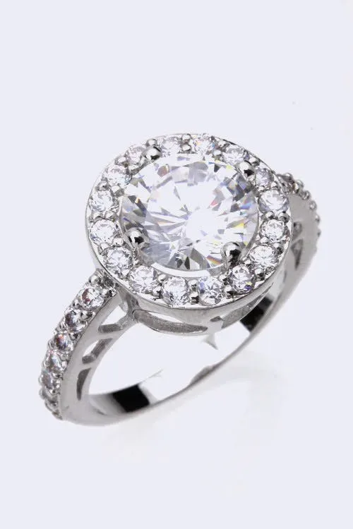Anillo para dama de fantasía plateado