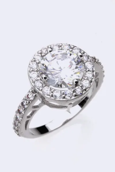 Anillo para dama de fantasía plateado
