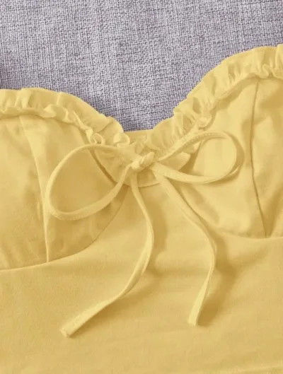 Crop top para dama color amarillo