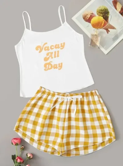 Pijama para dama color amarillo