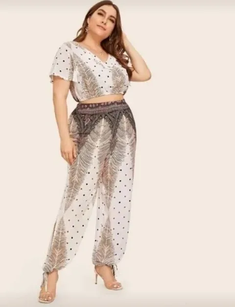 Conjunto plus para dama multicolor