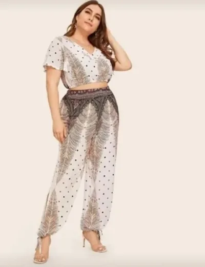 Conjunto plus para dama multicolor