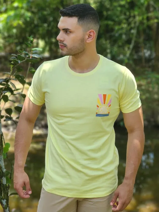 Camiseta para caballero Estivaneli color amarillo