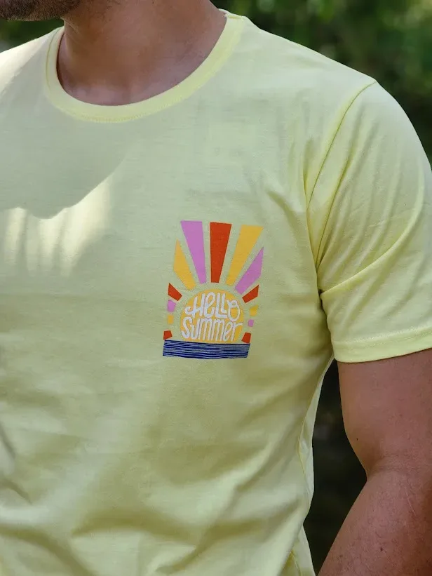 Camiseta para caballero Estivaneli color amarillo
