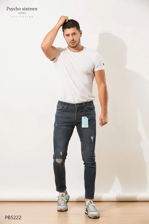 Jeans PSYCHO SIXTEEN para caballero ripped skinny PB5222