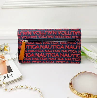 Cartera Naútica para dama color azul y rojo
