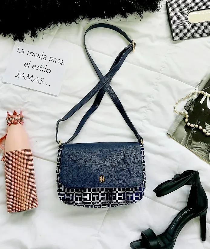 Bolso de hombro Tommy Hilfiger para dama color azul