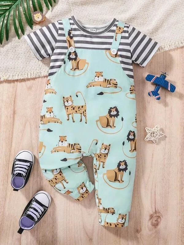 Mameluco para niño con diseño de animalitos
