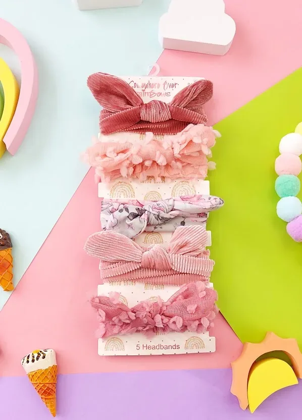 Conjunto de 5 vinchas de cabello para niña