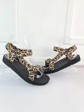 Sandalias para dama diseño de leopardo