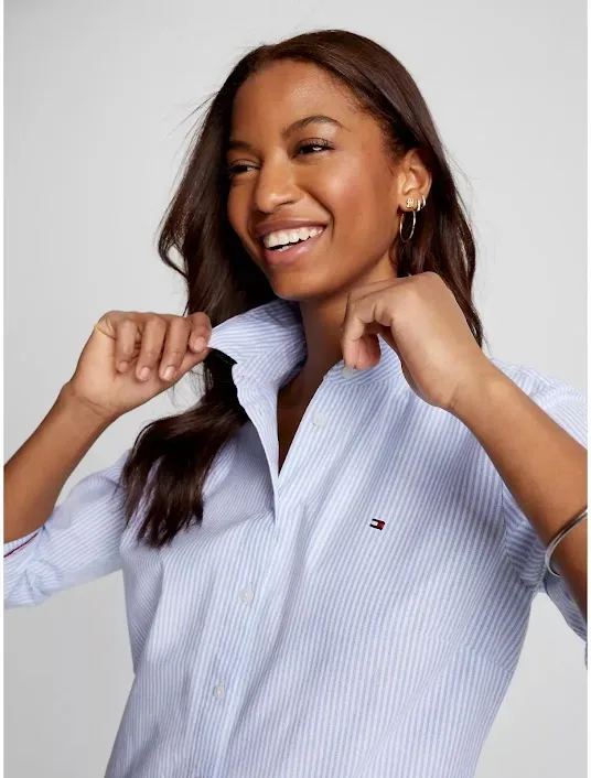 Camisa manga larga Tommy Hilfiger para dama a rayas