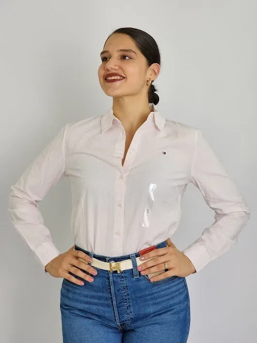 Camisa manga larga Tommy Hilfiger para dama a rayas