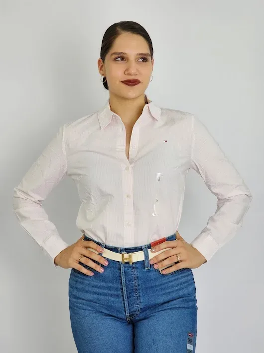 Camisa manga larga Tommy Hilfiger para dama a rayas