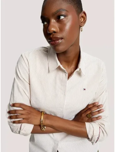 Camisa manga larga Tommy Hilfiger para dama a rayas