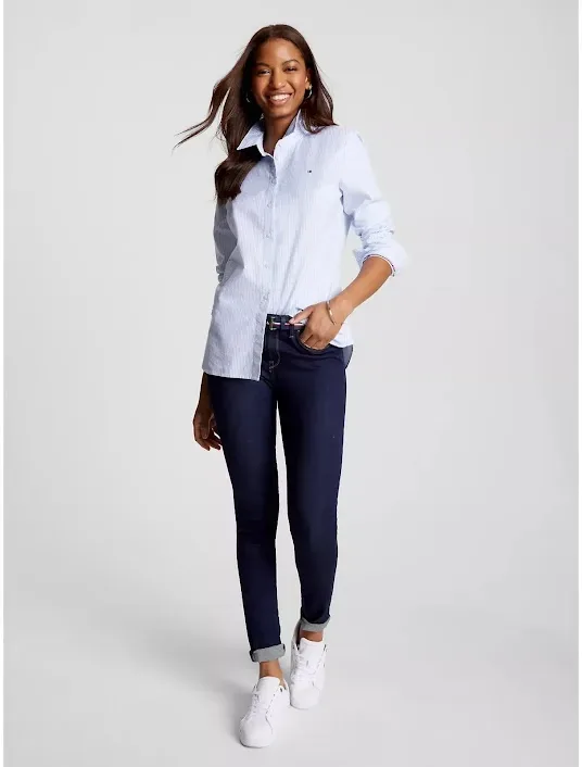 Camisa manga larga Tommy Hilfiger para dama a rayas