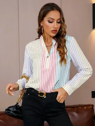 Blusa para dama de rayas