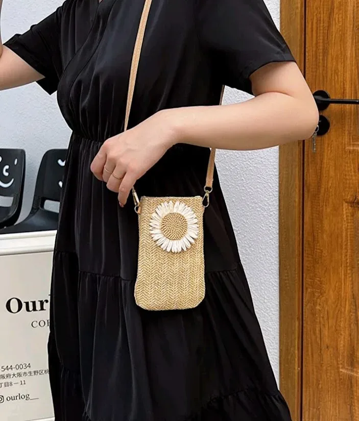 Bolso para telefono color caqui