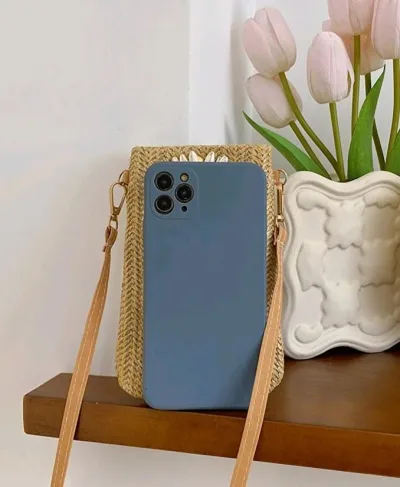 Bolso para telefono color caqui